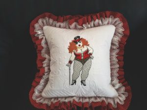 Fat Lady Red Cushion